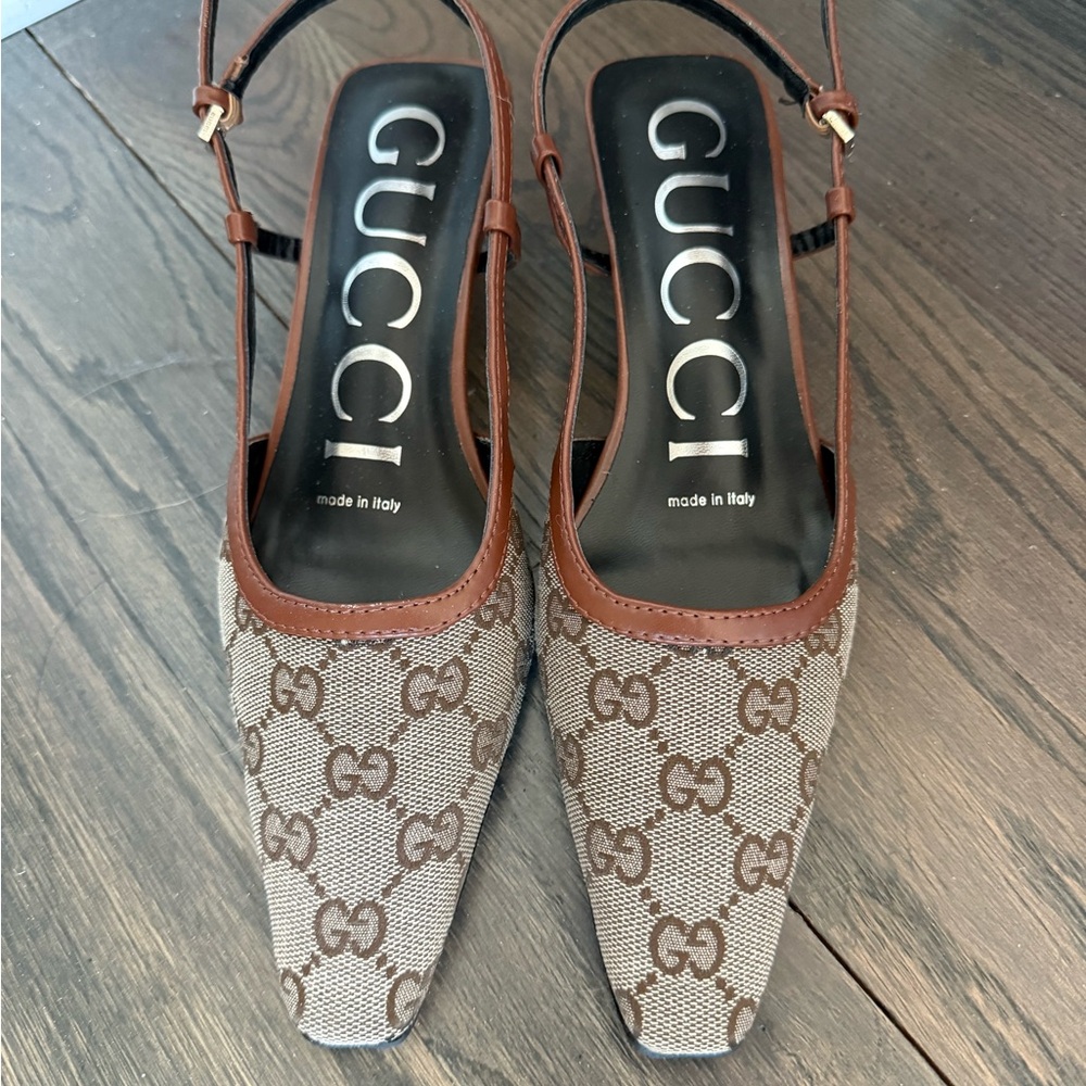 Gucci Women's Brown Slingback Shoes